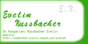 evelin nussbacher business card